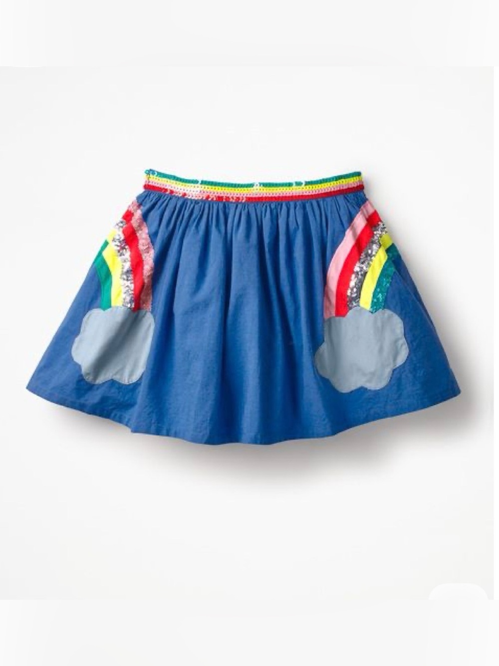 Mini Boden rainbow Sequin Skirt size 3-4
